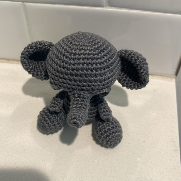 Handcrafted Elephant Figure Toy Crochet Amigurumi Doll Decor - Picture 4 of 11